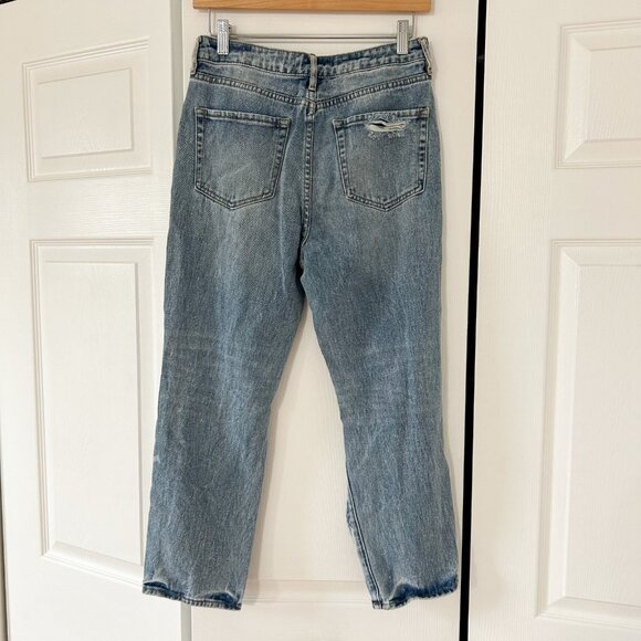 PacSun Eco Light Blue Denim Distressed Mom Cropped Jeans Women’s Size 27 - Picture 4 of 7